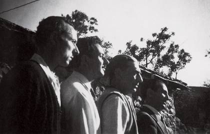 Οι συνεξριστοι Μενλαος Λουντμης, Δημτρης Φωτιδης, Γιννης Ρτσος, Μνος Κατρκης